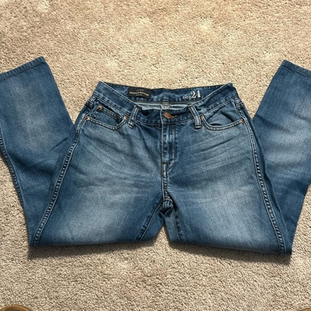 J Crew Broken In Boyfriend Womens Size 24 Blue Jeans - Picture 3 of 4